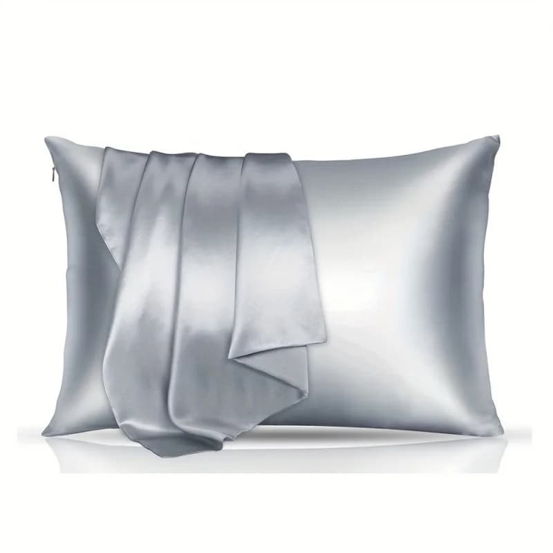 Taie d'Oreiller Standard Queen en Satin 100% Soyeux, Cheveux de miles, 1 Pièce