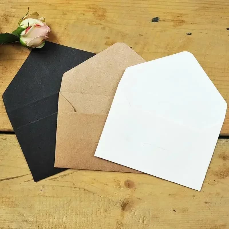 20 pièces 10.5*7cm Mini enveloppes en papier Kraft enveloppe de Style Vintage pour lettre papier Festival cadeau enveloppe pour amis