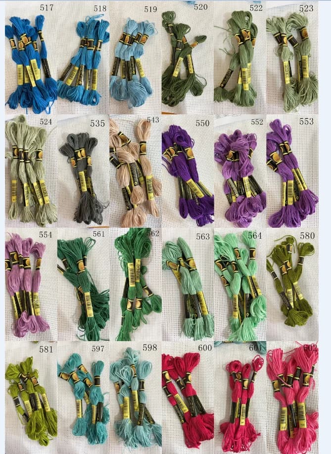 Fils à broder CXC, deux étiquettes, Rose To Me, 10 pièces, fils à broder au point de croix, fils à broder personnalisés, couleurs 04
