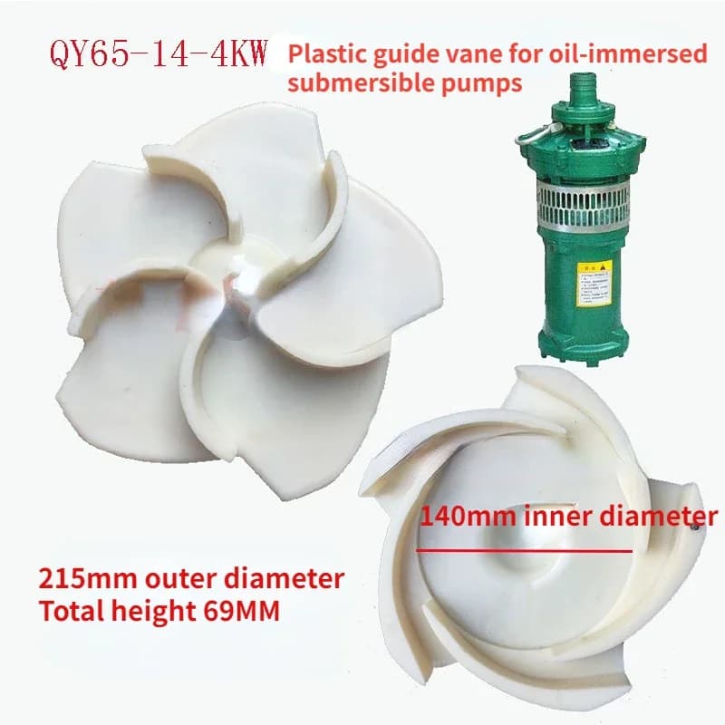 1PCS remplis D'huile immergé dans L'huile Pompe Submersible D'eau À Palettes En Plastique Girouette QY65-14-4KW 3KW Turbine