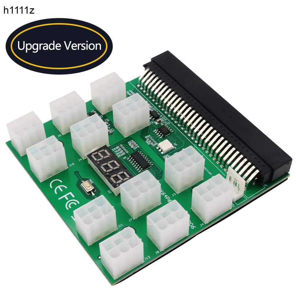 Carte de dérivation PCI-E 12V 64 broches à 12x6 broches, adaptateur de serveur d'alimentation, Module d'alimentation pour serveur PSU HP 1200W 750W GPU BTC Mining