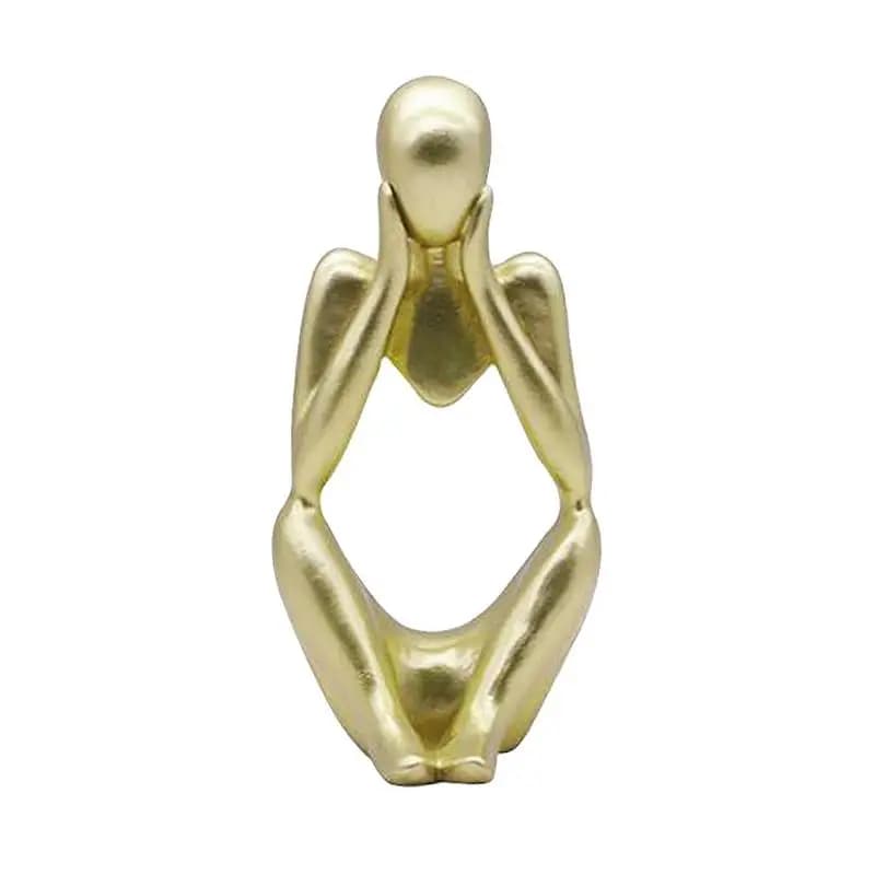 Sculpture abstraite de penseur, figurine en résine créative, personnages pensant les gens, artisanat, ornements, grès intensifié, décoration d'intérieur