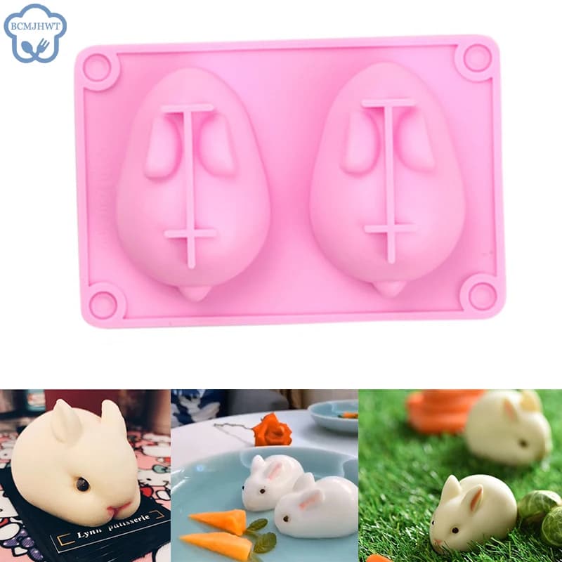 Moule en silicone 3D en forme de lapin de pâques, outils de décoration de gâteaux, chocolat, Har, Fourmi, Chi, 2023