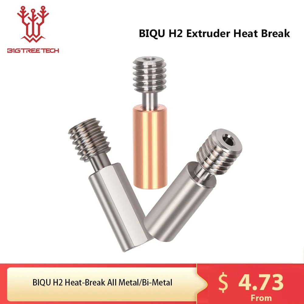BIQU-Extrudeuse H2 Heatbreak en alliage de titane pièces d'imprimante 3D kits Hotend de mise à niveau tout métal GRADE5 B1 Ender 3 V2.0