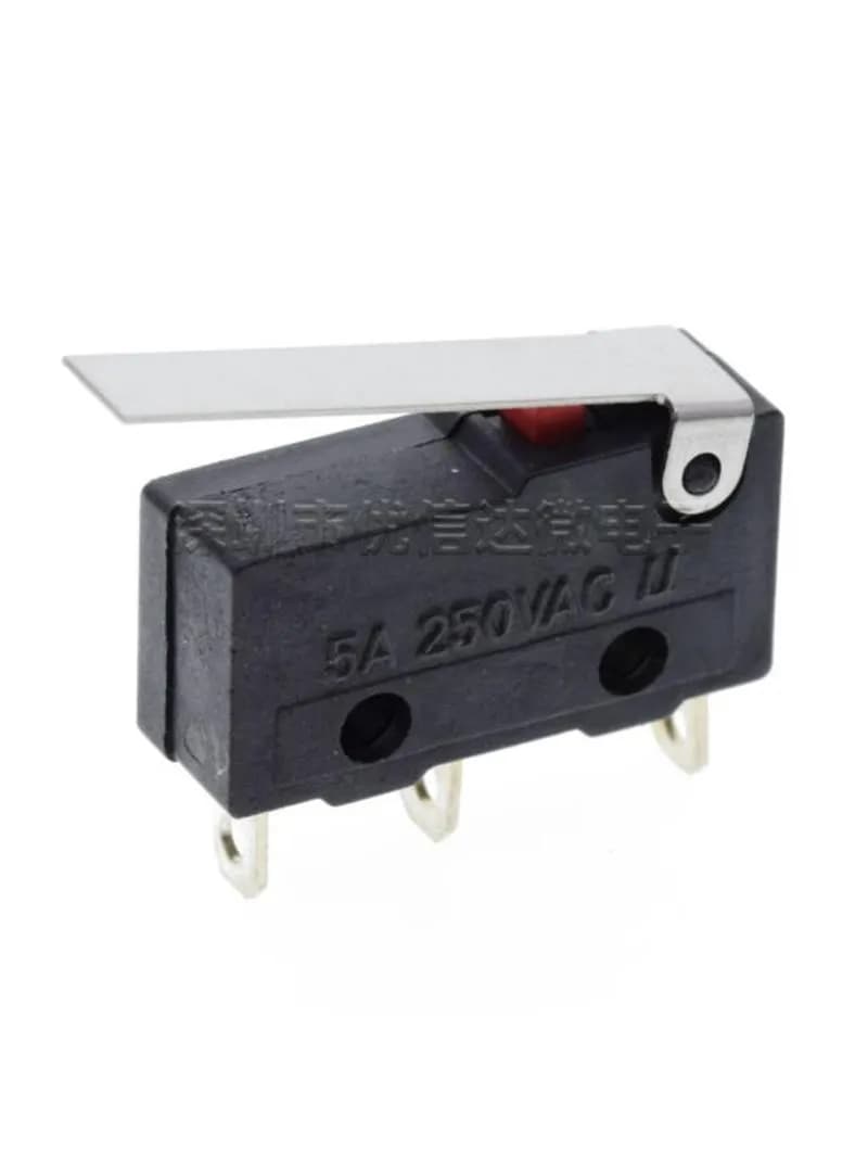 Interrupteur de fin de course à 3 broches, 100 pièces/lot, N/O/C, 5A, 250VAC, Mini-souris