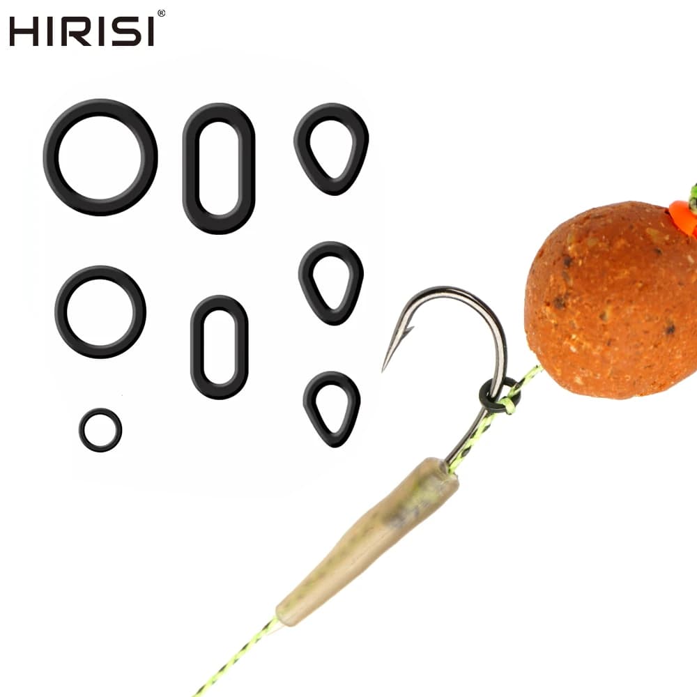 60 Pièces Anneaux de pêche pour hari rigs bouillette Pop Up Hookbait accessoires de pêcher carpe