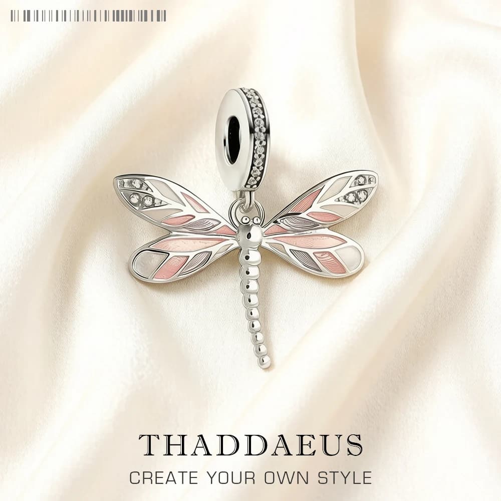 Libellule colorée originale en argent Sterling 925, pendentif à breloque, bijoux fins pour femmes
