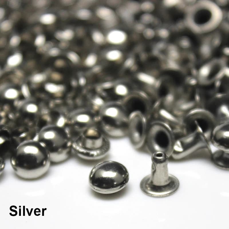 100 ensembles de Rivets de capuchon de dôme en métal, goujons de champignon, Rivet rond pour sac, vêtements, chaussures, pièces de collier pour animaux de compagnie, accessoires de bricolage