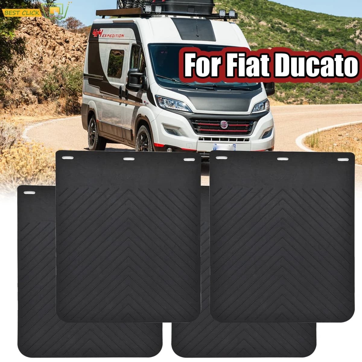 Garde-boue avant et arrière pour Fiat Ducato, garde-boue, garde-boue, Fiat Ducato, cristaux, pull, citations, KIT Boxer Hurhome, camping-car