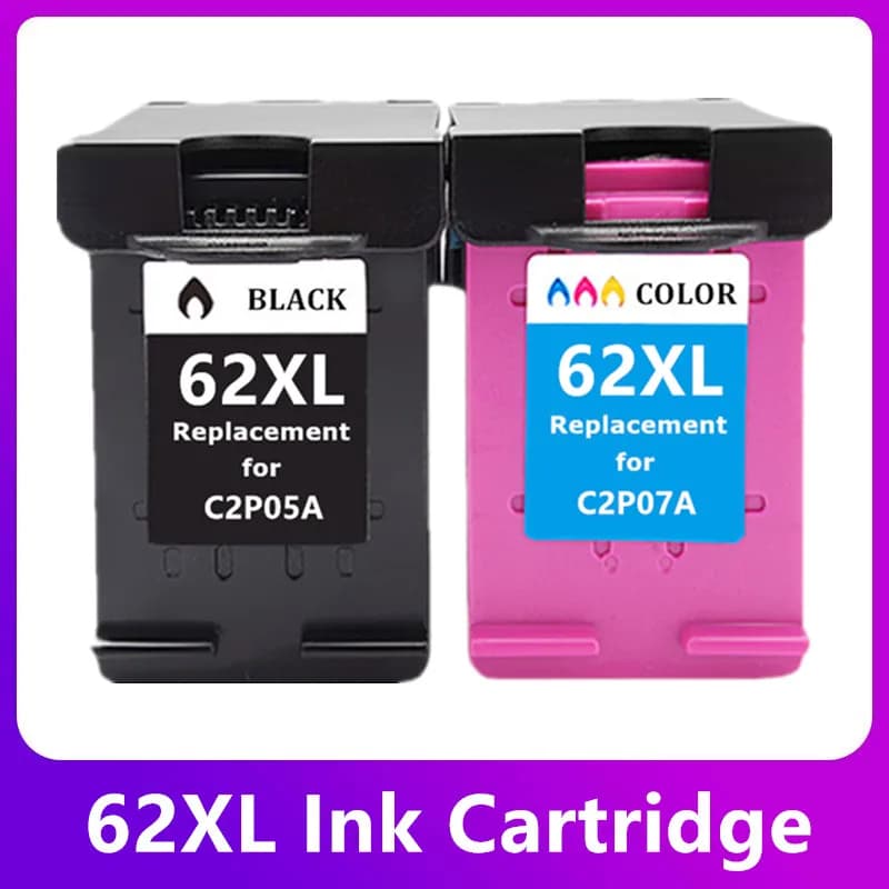 Remanufactued 62XL Cartouche D'encre pour HP 62 XL pour HP62 L'envie 5540 5640 7640 5646 5541 5740 5742 5745 200 250 Imprimante