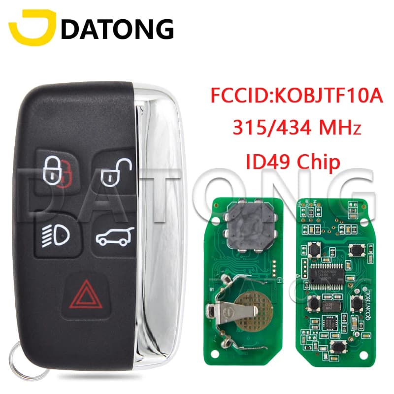Datong World – clé télécommande de voiture, pour Land Rover Range Rover Evoque Freelander Discovery4 ID49, puce 315MHz 434MHZ, entrée sans clé
