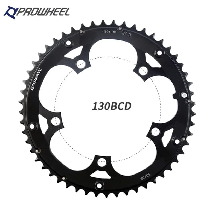 Prowheel plateau de vélo de route 130 BCD 39/53T plateau en alliage d'aluminium/acier roue à chaîne de vélo 10/11 vitesses pédalier partie
