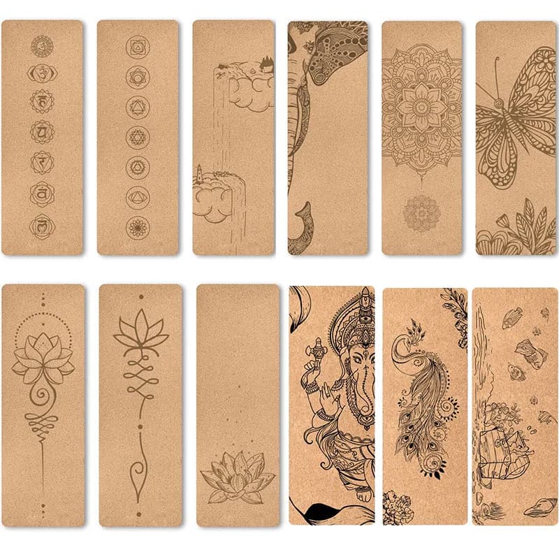 Tapis de yoga en liège haute élasticité antidérapant double face, nouveau modèle tendance, coussin de fitness et de gym, tapis de Pilates personnalisables