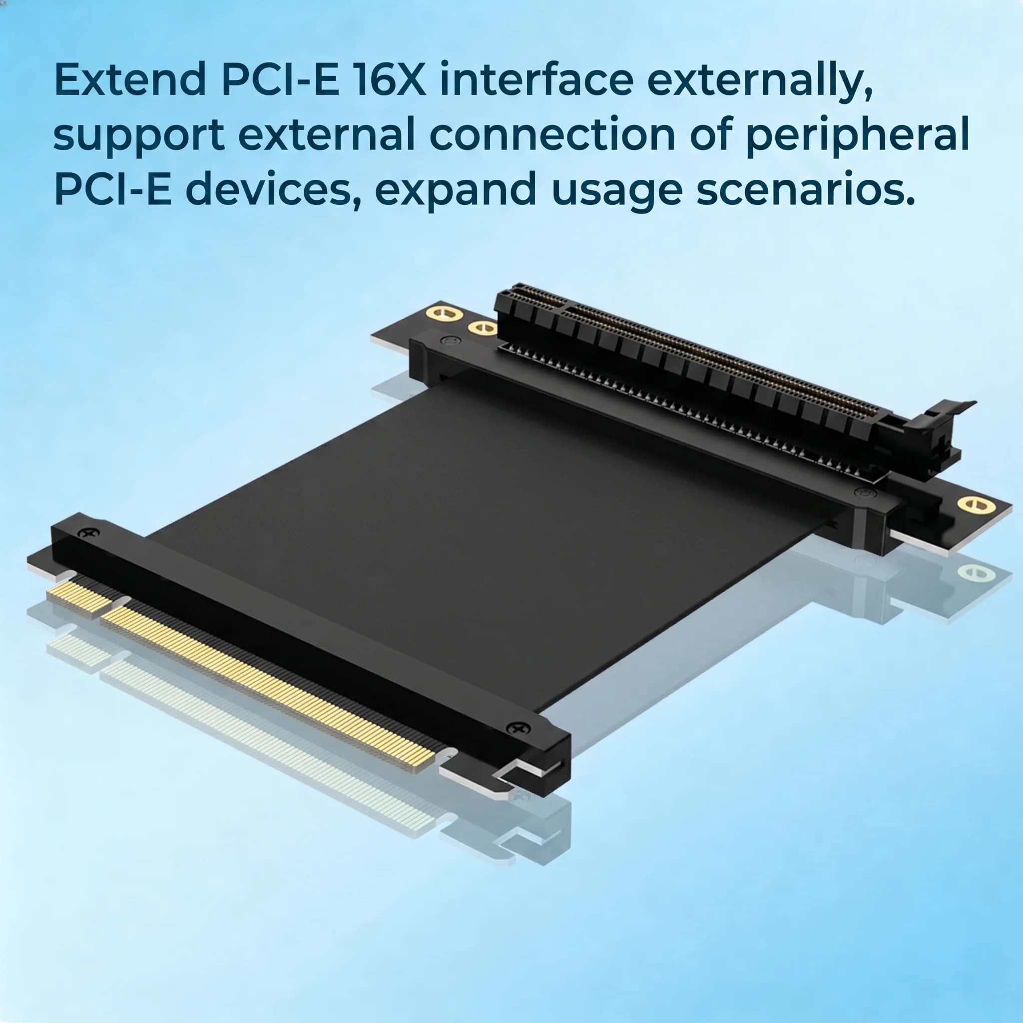 Câble flexible PCI Express 16x, carte adaptateur de port d'extension haute vitesse, carte PCIe 3.0 X16 Riser pour Mining Miner 270 °