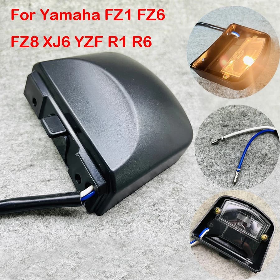 Ampoule noire de plaque de planificateur arrière de moto, indicateur de queue de scooter, lampe, Yamaha FZ1, FZ6, FZ8, XJ6, YZF, R1, R6, 1 pièce