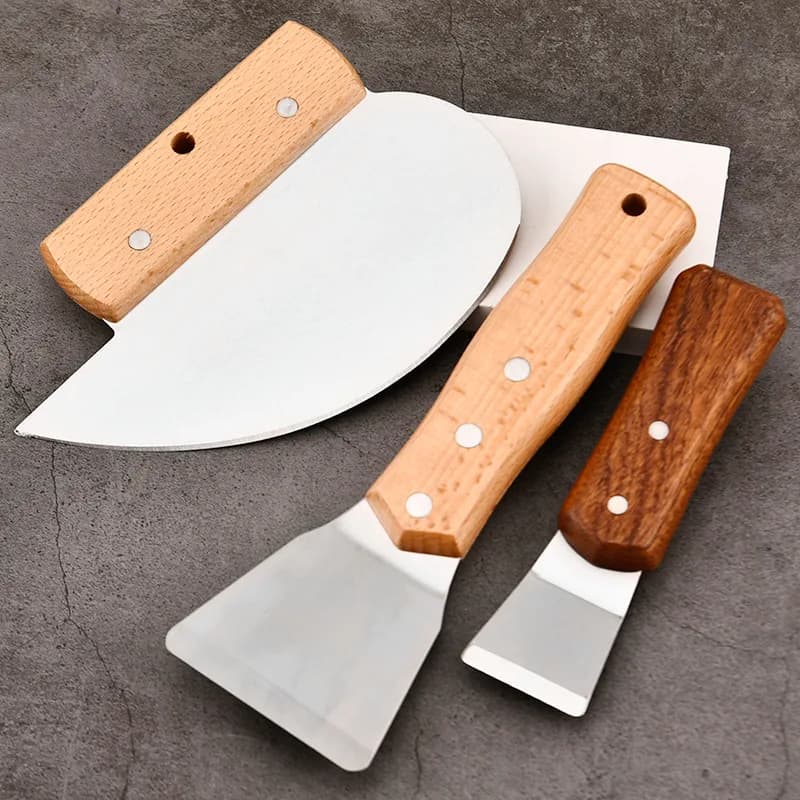 Grande spatule industrielle en acier inoxydable, accessoires de pelle à Film de plafond extensible pour le soudage de harpon