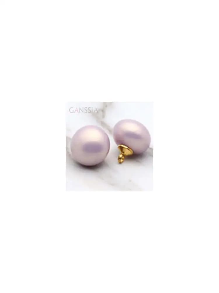 10 pièces/lot, taille : 10 mm et 12 mm, perles ovales en résine rose violette exquises, bouton à tige dorée pour vêtements, femmes, enfants, décoratif (SS-2275)