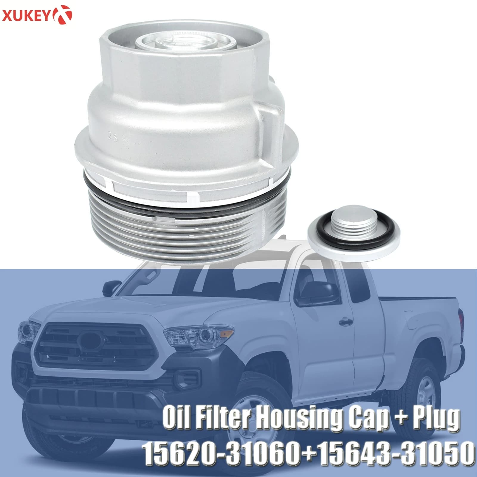 Bouchon de boîtier de filtre à huile, pour Toyota Camry RAV4 Highlander FJ Cruiser Avalon 4runner Tacoma Tundra Sienna 15620-31060 15643-31050