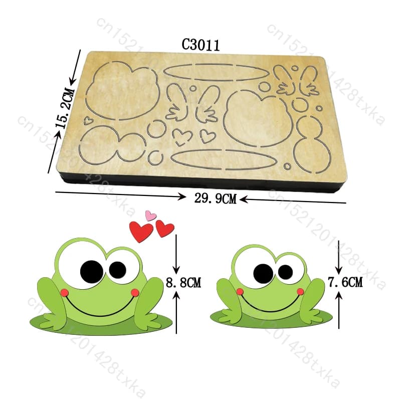 Matrices de découpe pour scrapbooking en bois, nouvelles matrices grenouille, plusieurs tailles, compatibles avec la plupart des machines de découpe, C3011