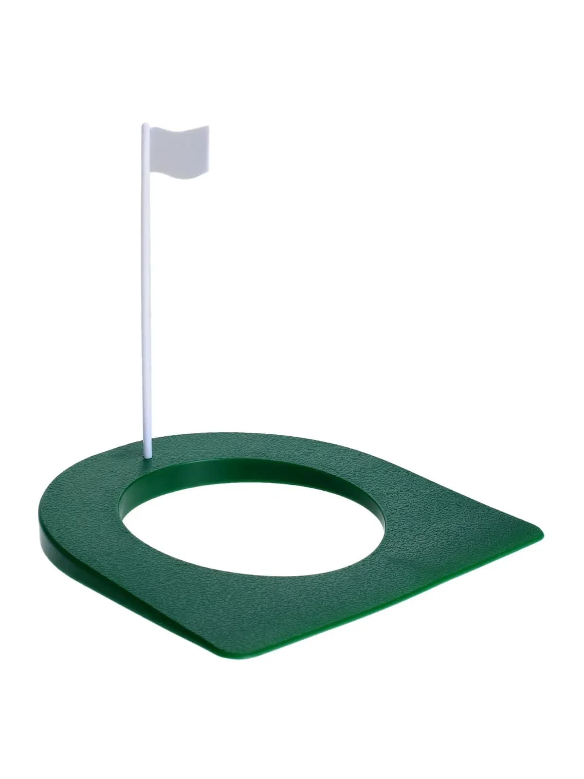 Tapis de tasse de pratique de Golf en plastique avec trou et drapeau pour l'intérieur et l'extérieur, aide à l'entraînement de tasse de régulation verte