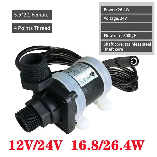 Pompe à eau solaire submersible sans balais, surpresseur d'eau, chauffe-eau, moteur, DC 12V, 24V