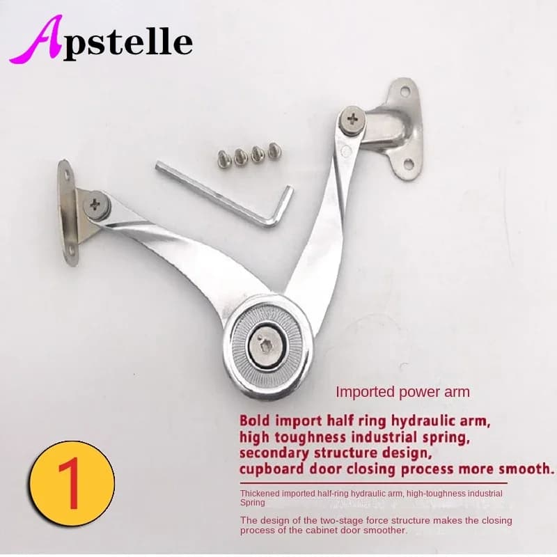 Apstelle-Support de levage de porte réglable en acier au zinc, charnière de support de séjour de meubles, porte d'armoire, charnières de planche à Chi de cuisine, 1 pièce