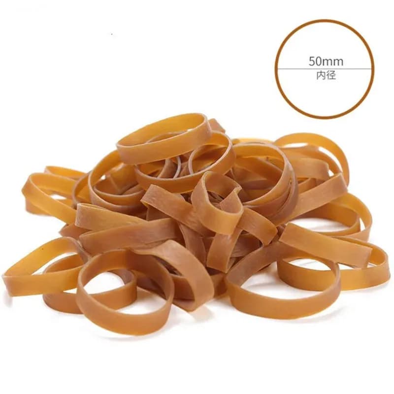 Bandes de caoutchouc 50x8mm, bande élastique solide, attaches à anneaux en Latex pour fournitures de papeterie de bureau, d'école et de maison, 50 pièces