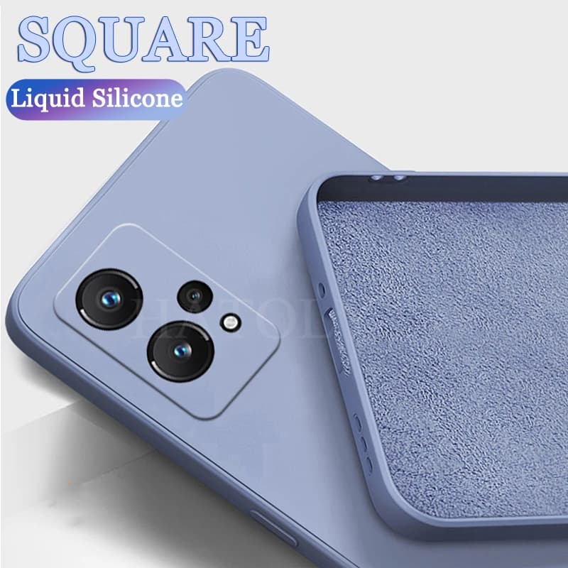 Coque antichoc en silicone liquide d'origine pour Realme 9 Pro, housse pour Realme 9 Pro Plus, 9i, 8i, 8 Pro