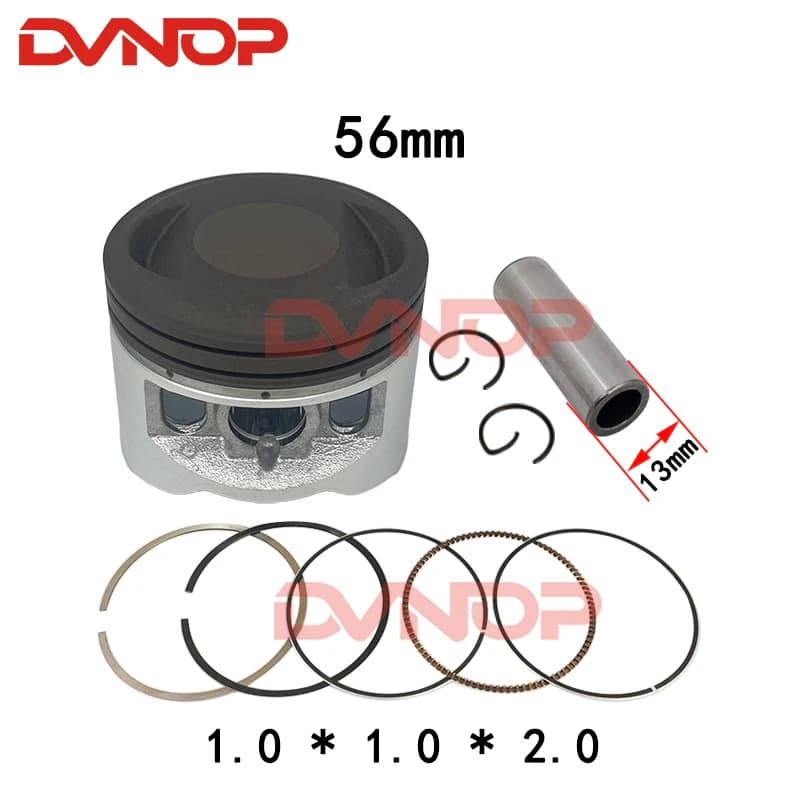 Kit de Piston YX 56mm pour moteur Horizontal YX140 YinXiang 140cc Dirt Pit Bike Atv Quad pièces 13mm
