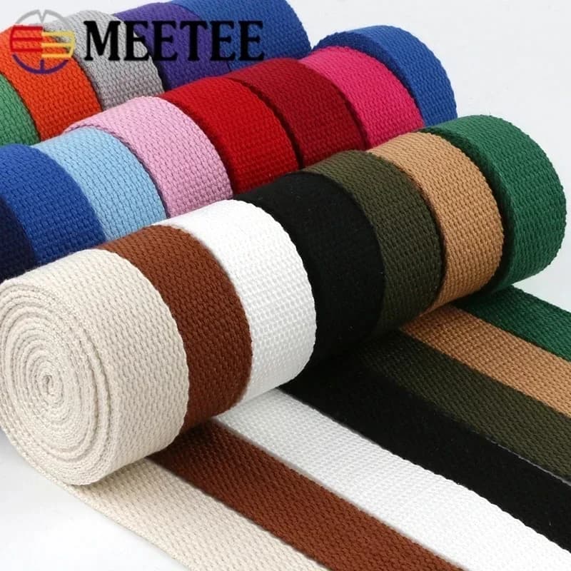 5M 20/25/32/38/50mm 2mm d'épaisseur sangle Polyester coton toile sangles ruban pour sac à dos sangle ceinture bande vêtement tissé bande