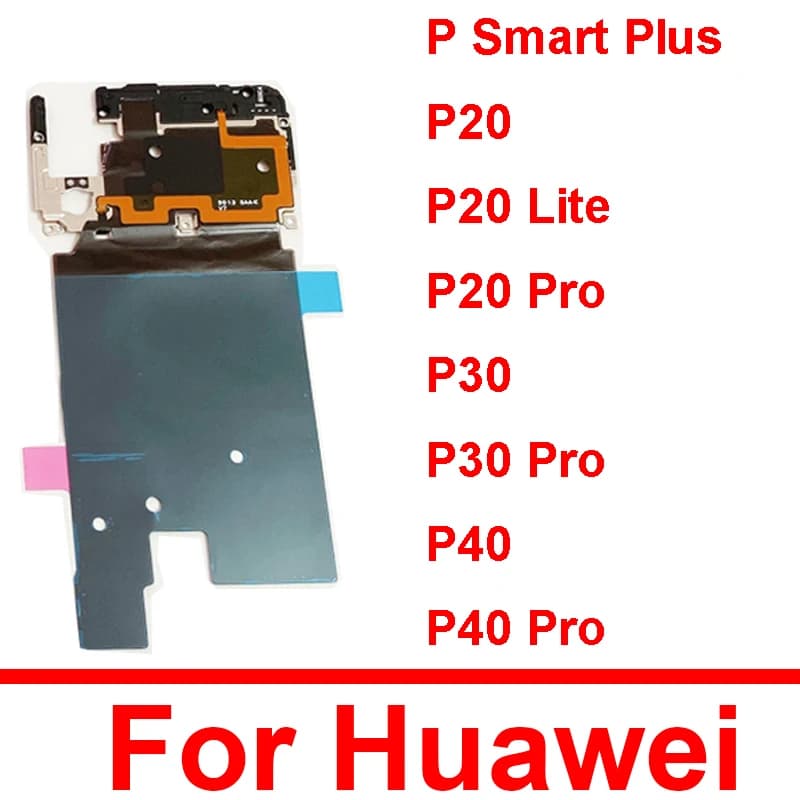 Couvercle de carte mère d'antenne avec NDavid pour Huawei P, Smart Plus, P20, P30, P40 Pro, Lite, carte de chargeur USB, pièces de réparation de couverture fiexée