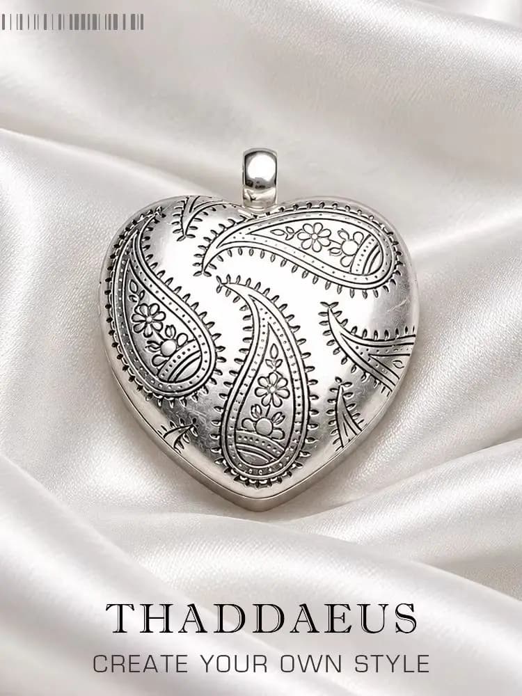 Grand pendentif en forme de cœur, médaillon en argent Sterling 2021, nouveauté printemps 925, bijoux fins, accessoires, cadeau romantique pour femme, Europe