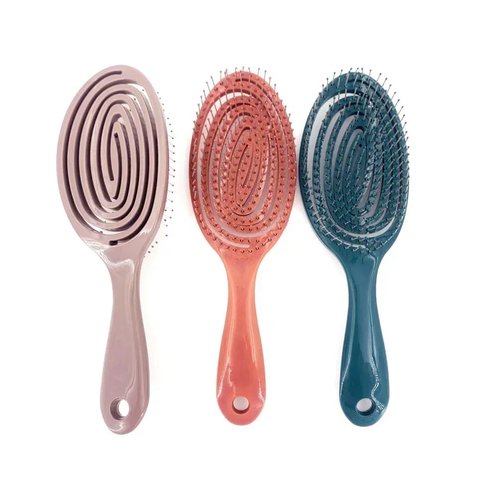 Peigne de Massage élastique relaxant, brosse à cheveux Portable, brosses de Massage, peignes de tête, brosse de Massage du cuir chevelu, paquet humide et ondulé