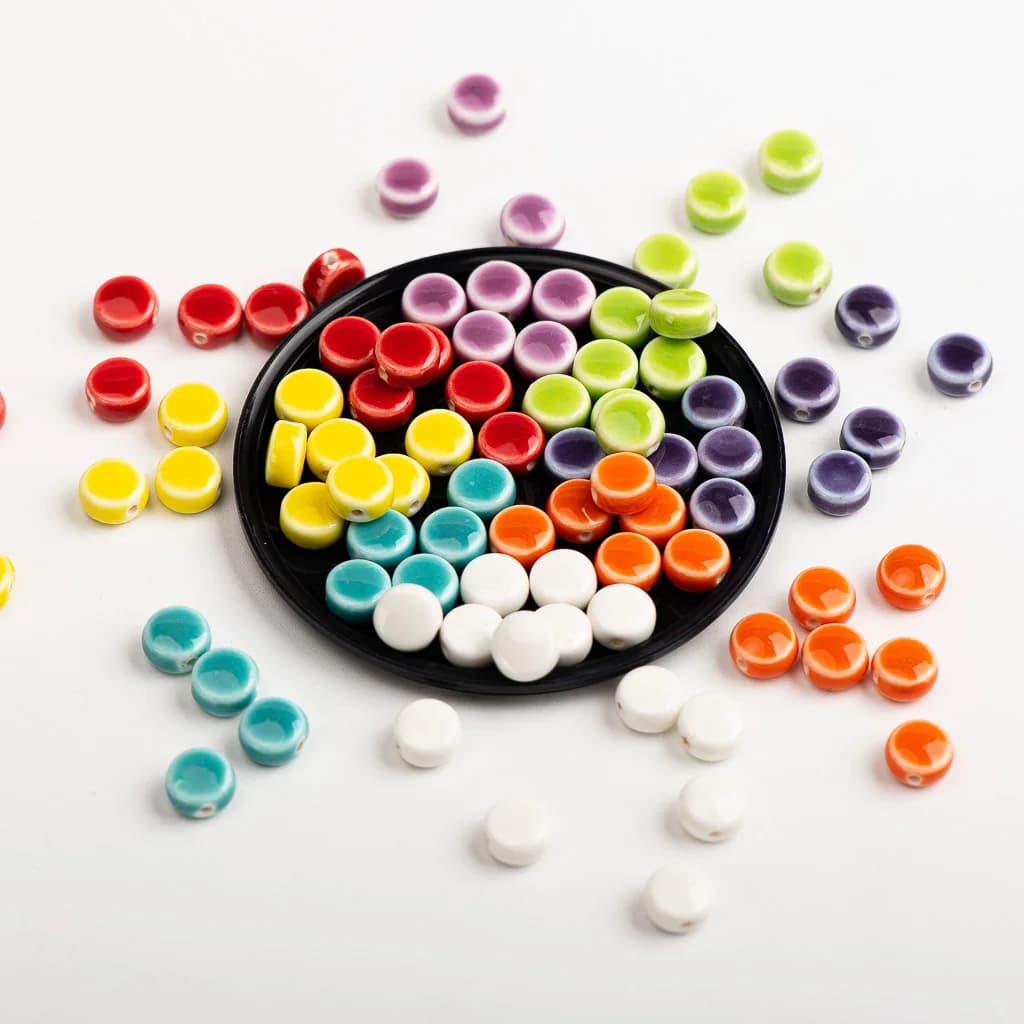 Perles en porcelaine HQ, petits bonbons, boucles d'oreilles mignonnes, accessoires pour cheveux, bracelet bricolage, accessoires, 0A2 #708, 20 pièces, 7 #