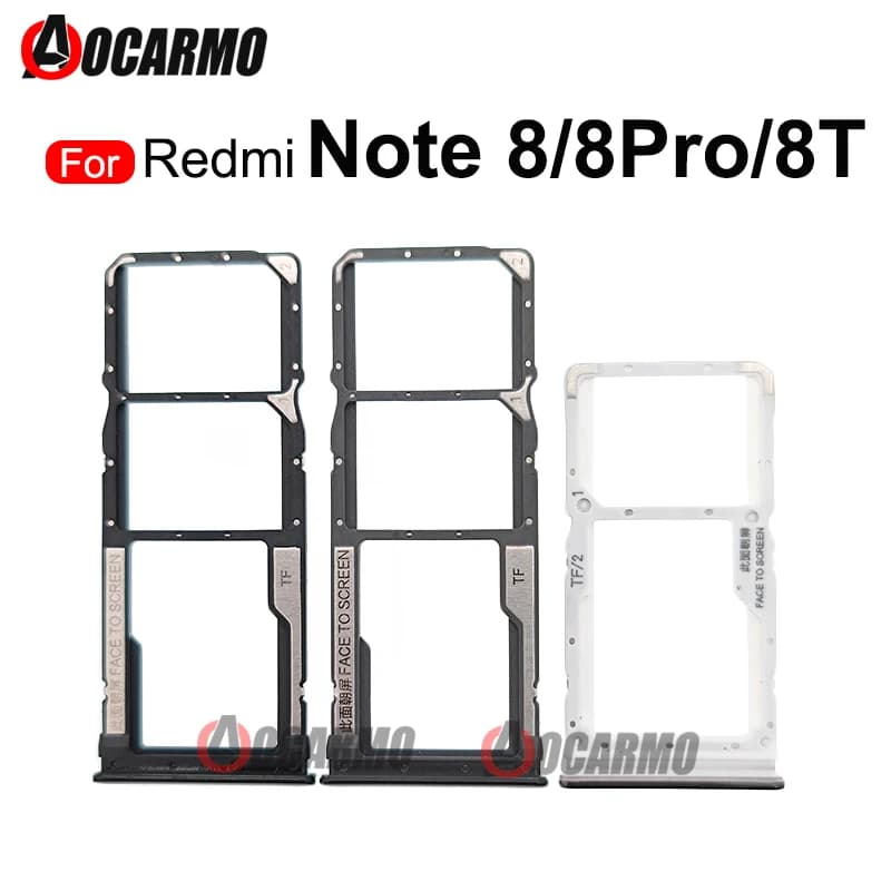 Nouveau plateau Sim pour Xiaomi Redmi Note 8 Pro Note8 8T, support de fente pour carte SIM, adaptateur de prise, pièces de rechange