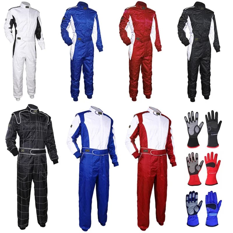 Combinaison de karting professionnelle pour hommes et femmes, gants imperméables, vêtements de course automobile, moto, motocross, club, exercice, ensemble de vêtements de travail
