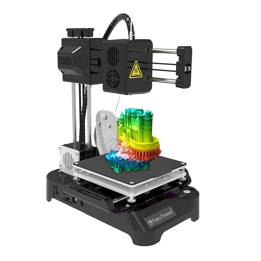 Imprimante 3D K9 EasyThreed K7, mini, installation rapide, impression en un clic, carte mère silencieuse, kit d'imprimante 3D pour bricolage, cadeau pour enfants