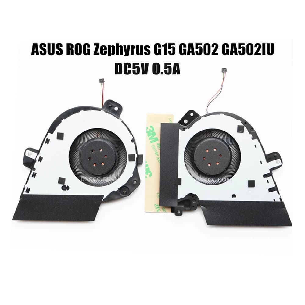 Ventilateurs de refroidissement 5V pour ASUS ROG Zephyrus G15 GA502 GA502IU GA502IV CPU GPU ventilateurs 13NR03V0T 020011 13NR0210AM0901 6033B 0079901