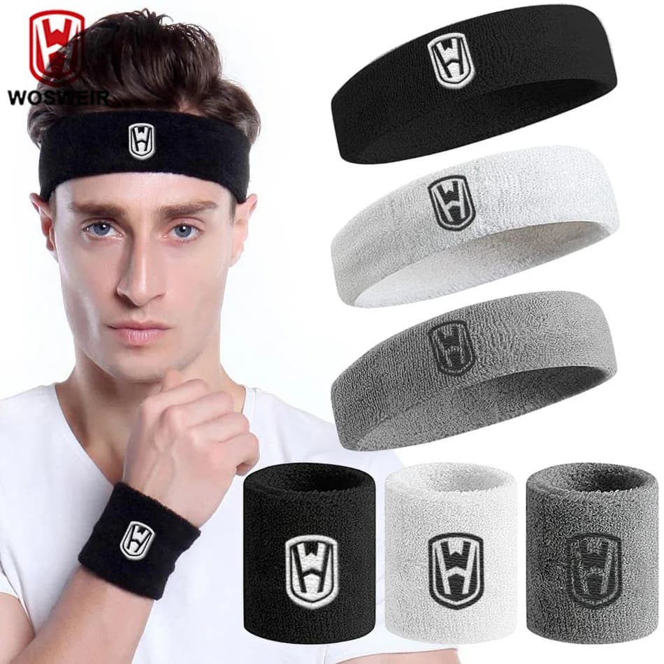 WOSWEIR-coton athlétique bandeau élastique bandeaux femmes hommes basket-ball sport gymnase Fitness bandeau de sueur volley-ball Tennis