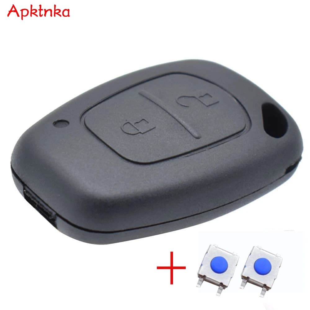 Étui pour clé télécommande + interrupteur à 2 boutons, pour Renault Kangoo Traffic Master Nissan Interstar Primastar Opel Vivaro Movano 2004 – 2009