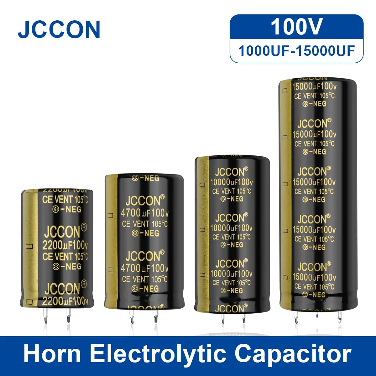 JCBurgos-Puzzles Électrolytiques Audio, Amplificateur Hifi, Haut-Parleur ESR Haut-Parleur Haut-Parleur, 100V, 1000UF, 2200UF, 3300UF, 4700UF, 2Pcs
