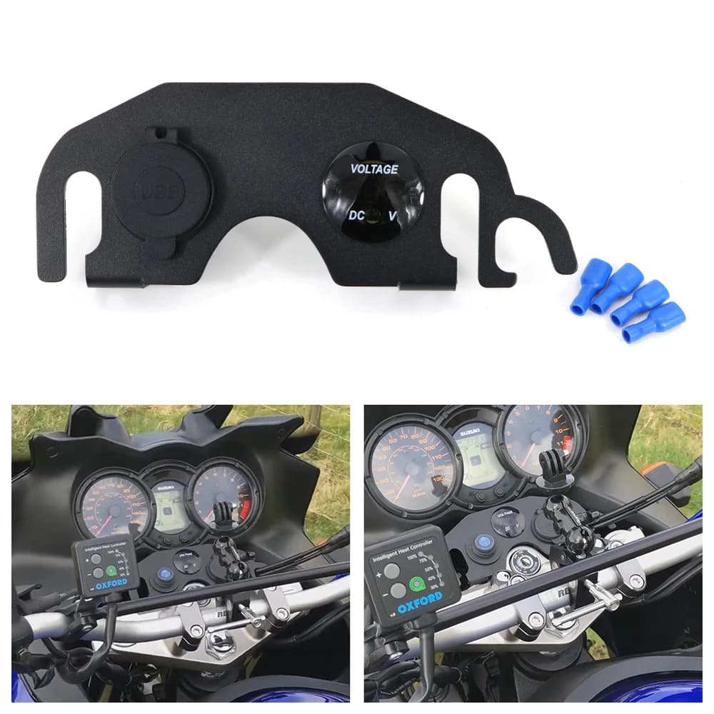 Étagère auxiliaire pour moto, panneau de tableau de bord USB, compatible avec Suzuki V-strom650 DL650 2004 2005 2006 2007 2008 2009 2010 2011