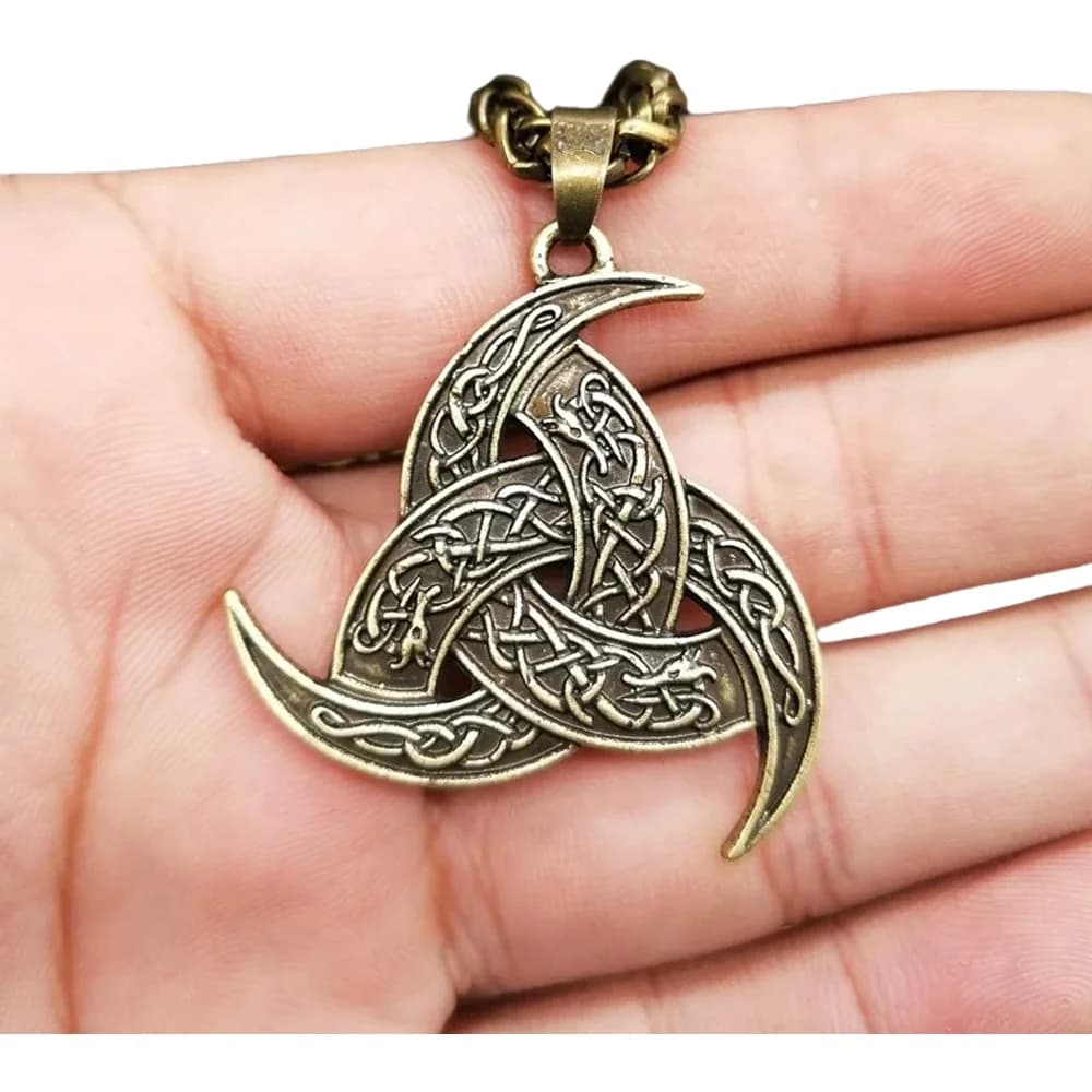 Collier avec pendentif en forme de Dragon pour hommes, style Viking, nordique, Triangle, Valknut, nouvelle mode, accessoires en métal rétro, bijoux de fête