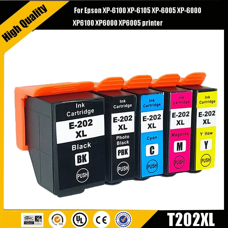Einkshop Europe pour cartouches d'encre Epson 202XL pour imprimantes Epson XP-6100 XP-6105 XP-6005 XP-6000 XP6100 XP6000 XP6005