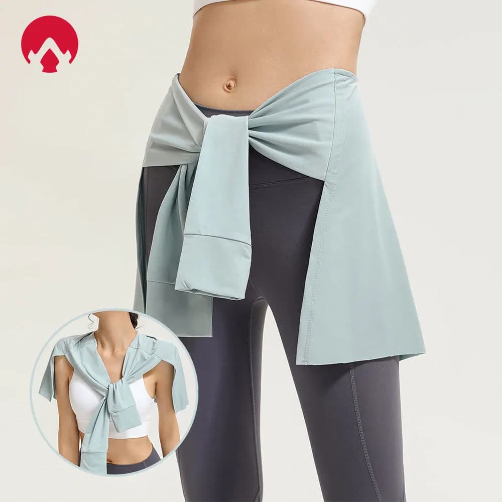 Jupe de gymnastique enveloppante couvrant les fesses, vêtements d'entraînement, de Fitness, de danse, de Ballet, pour femmes, robe de Sport, de Yoga, jupe courte de couverture de cuisse