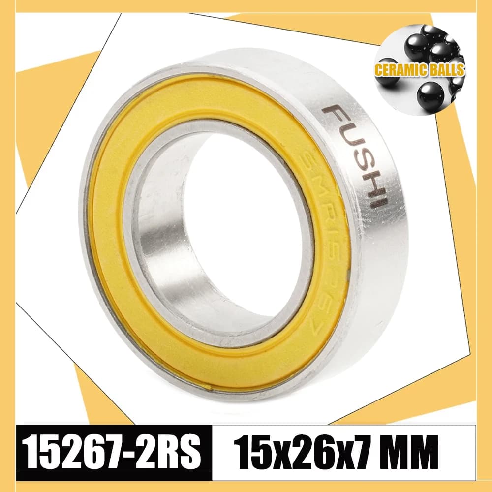 15267-2RS roulement en acier inoxydable 15*26*7mm 1 pièce ABEC-3 15267 RS moyeu de vélo moyeux avant arrière roue SC 15 26 7 roulements à billes en céramique