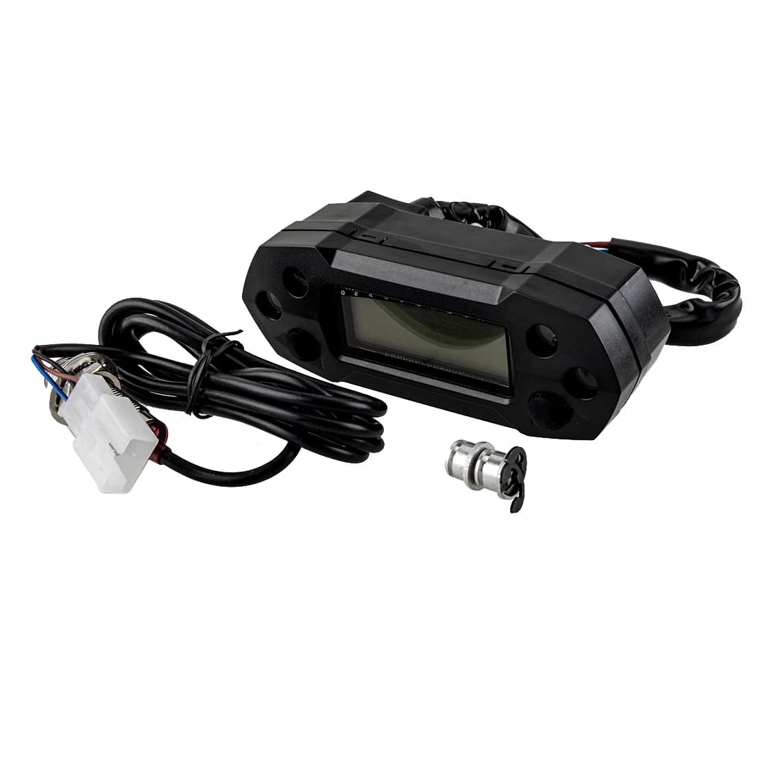 Compteur de vitesse numérique, Mini LCD, 12V DC, noir, tachymètre, odomètre, affichage de remplacement pour motos, Scooters, 1 ensemble