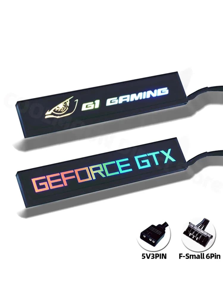 FREEZEMOD Mini VGA panneau lumineux latéral 5V 3PIN A-RGB carte graphique plaque signalétique lumineuse boîtier PC panneau lumineux décoratif AURA SYNC