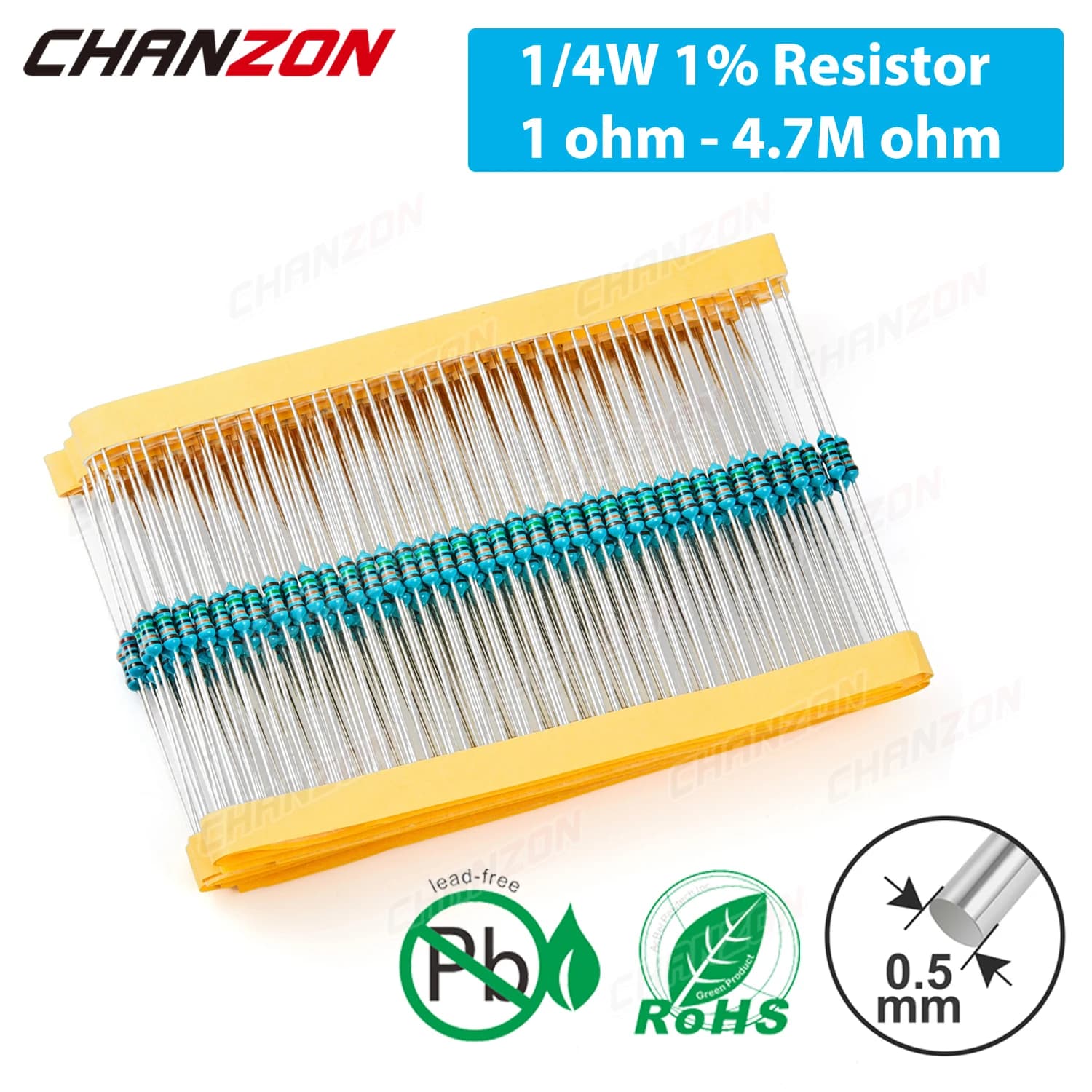 121 valeurs, 100 pièces, résistances à film métallique 1/4W 1% 1 ohm - 4,7M, haute précision, MF fixe 47 100 220 330 1K 4,7K 10K ohm 10 ohm