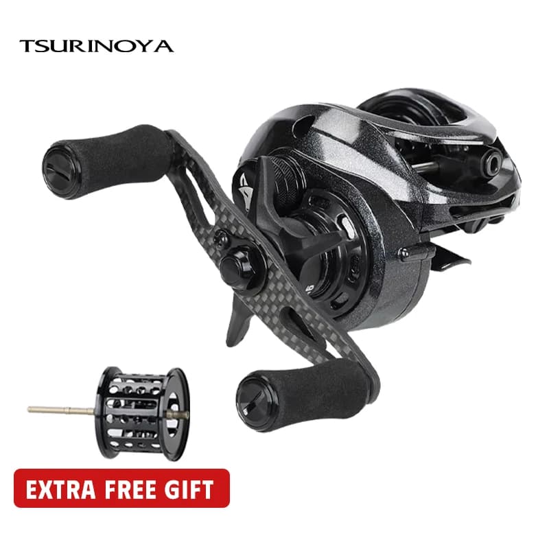 TSURINOYA-Moulinet de pêche Baitcasting ultraléger SPIRIT FOX 50, engrenage en laiton 7.3:1, polyvalent, ultra-lisse, 142g